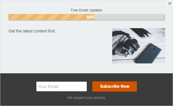 content upgrade form