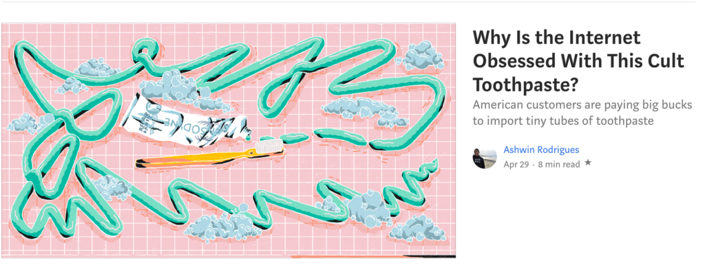 Example of a Medium social post