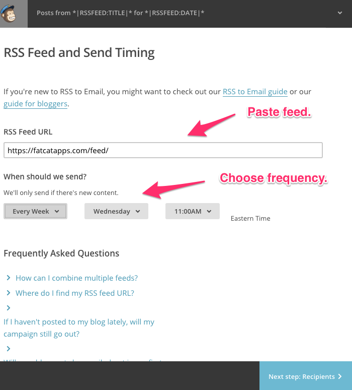 wordpress-rss-mailchimp-setup